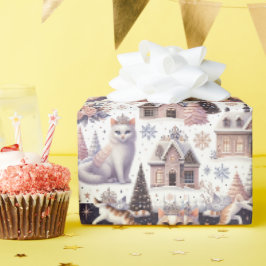 Papier Cadeau Chatons avec papier d'enveloppement de tiaras étin