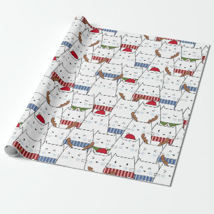 Papier Cadeau Chats de Noël