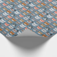 Chats mignons portant le motif en verre