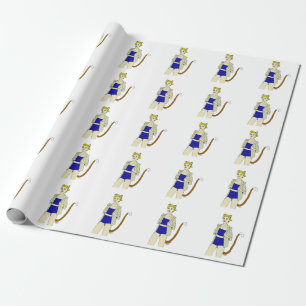 Papier Cadeau chatte fille  