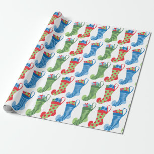 Papier Cadeau Chaussettes de Noël