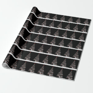 Papier Cadeau Chaussettes rouges et boules de baseball ornements