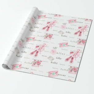 Papier Cadeau Chaussons de ballet roses