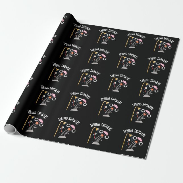 Papier Cadeau Chaussures de printemps amusante saison jeu de mot (Déroulé)