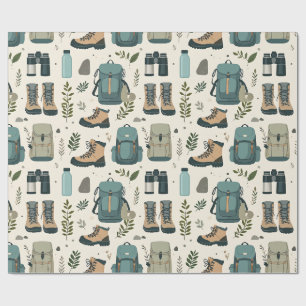 Papier Cadeau Chaussures de randonnée Montagne Backpacks Motif A