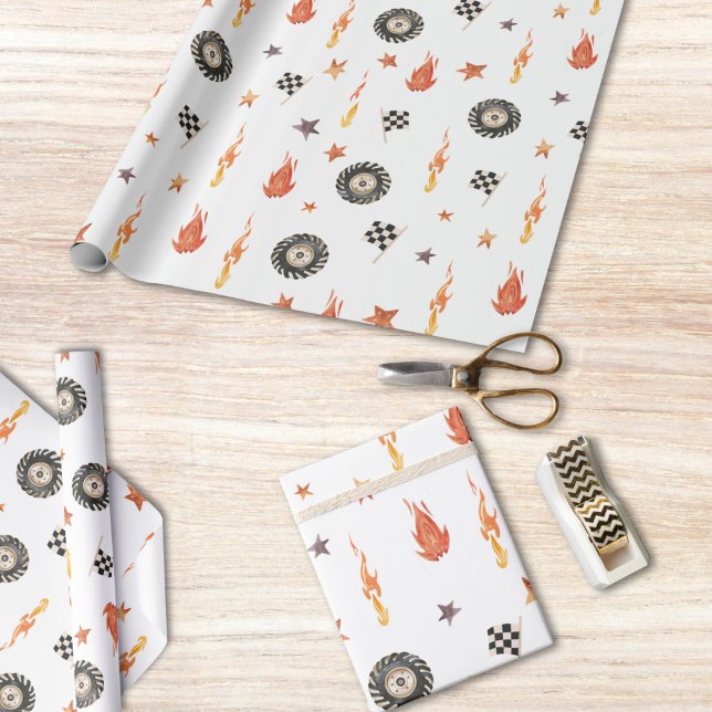 Papier Cadeau Chaussures de sport moderne Camions Chèques de cou (Créateur téléchargé)