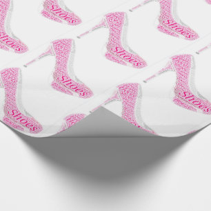 Papier Cadeau Chaussures roses Chaussures talons Bottes Papier à