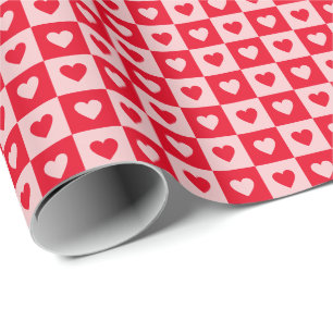 Papier Cadeau Chaussures rouge et rose en carton Saint-Valentin