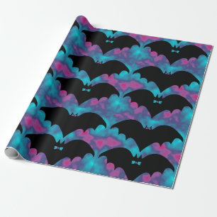 Papier Cadeau Chauves-souris et vaches Rose Bleu
