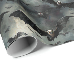 Papier Cadeau Chauves-souris gothiques Stormy Ciel Halloween & G