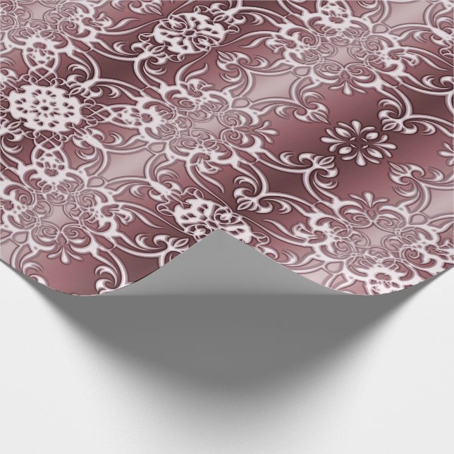 Papier Cadeau Chaux verte baroque (Coin)
