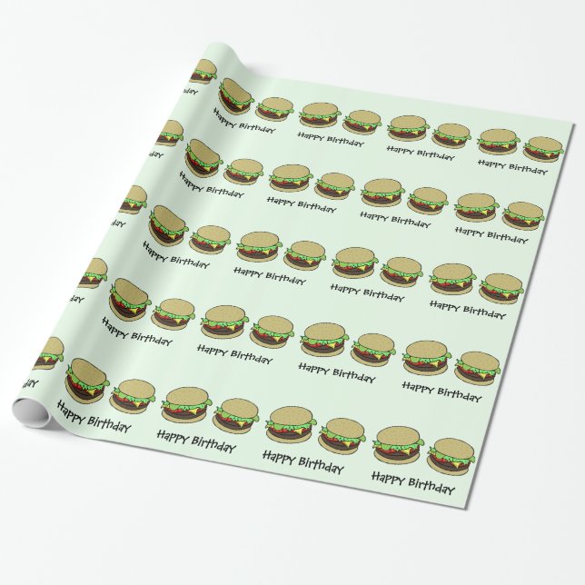 Papier Cadeau Cheeseburger (Déroulé)