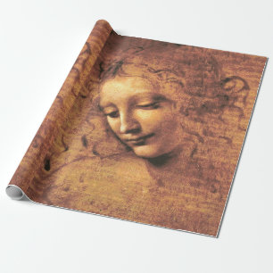 Papier Cadeau Chef d'une femme La Scapigliata Leonardo Da Vinci