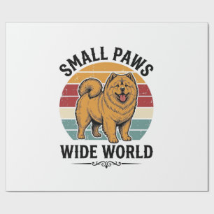 Papier Cadeau Chemise Chow Chow Petites Pattes Grand Monde Chien