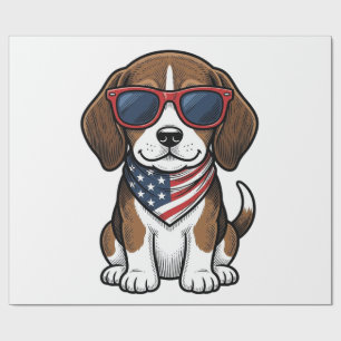 Papier Cadeau Chemise lunettes de soleil pour chiots Beagle patr