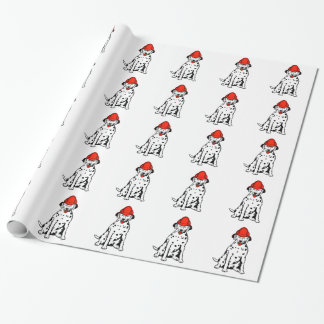 PAPIER CADEAU CHENETS DE DALMATE DE PAPIER D'EMBALLAGE
