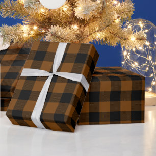 Papier Cadeau Chèque de buffle Brown et noir