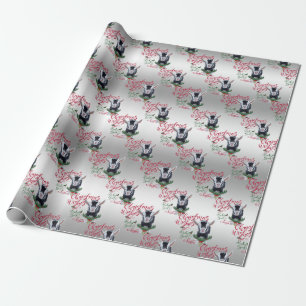 Papier Cadeau CHÈQUE   voeux de Noël Bébé Chèvre Baisers Nigéria