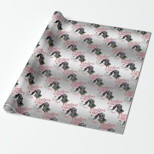 Papier Cadeau CHÈQUE   voeux de Noël Bébé Chèvre Baisers Nubian 