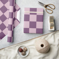Chèques Pastel Goth rose et violet