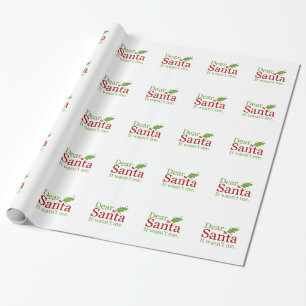 Papier Cadeau Cher Père Noël Funny Lettres Fêtes Noël