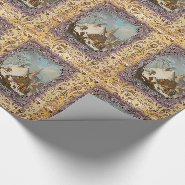 Papier Cadeau Cherchant à grand-mère des 15 pi victoriens (Coin)