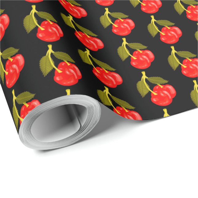Papier Cadeau Cherries (Coin rond)