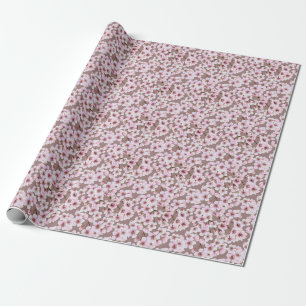 Papier Cadeau Cherry Blossom Branches Motif aquarelle