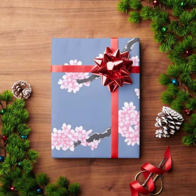 Papier Cadeau Cherry Blossom Pastel Motif (Cadeau de vacances)