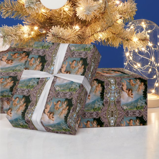 Papier Cadeau Cherub Love Pours sur la ville Noël (Vacances)