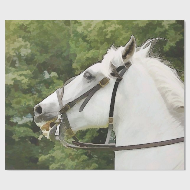 PAPIER CADEAU CHEVAL (Plat)