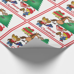 Papier Cadeau Cheval Avec Cadeaux Et Stick Cheval Enfants Envelo
