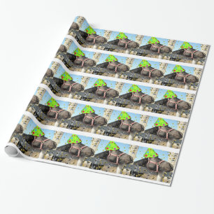 Papier Cadeau Cheval de fête d'anniversaire