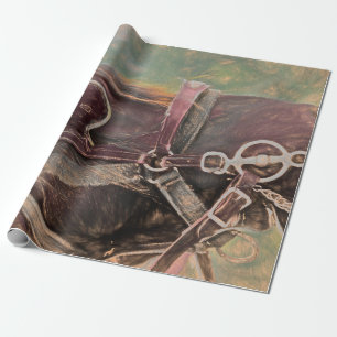 Papier Cadeau Cheval de l'art Vintage rustique du pays