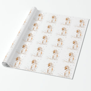 Papier Cadeau Cheval de Pinto de peinture de palomino - papier