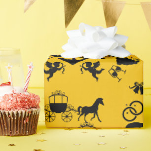 Papier Cadeau Cheval Et Panier Romantique Mariage