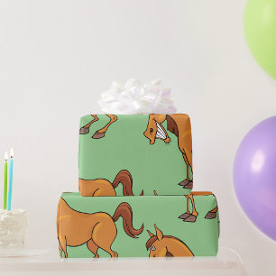 Papier Cadeau Cheval heureux