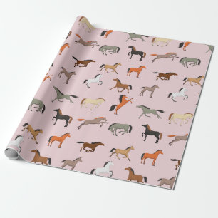 Papier Cadeau Cheval Imprimer Motif, Femmes & Filles Enfant, Fem