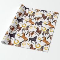 Chevaux et chaussures de cheval collage motif