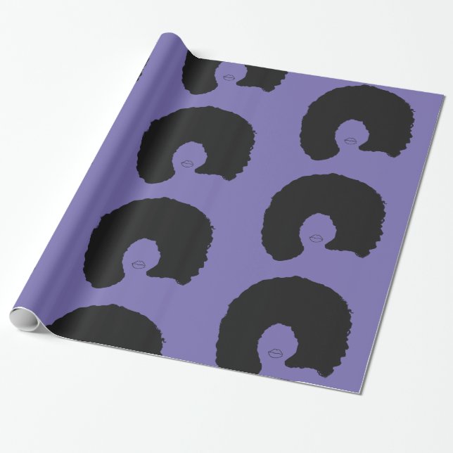 Papier Cadeau Cheveux Afro (Déroulé)