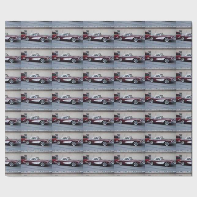 Papier Cadeau Chevrolet Corvette (Couture)