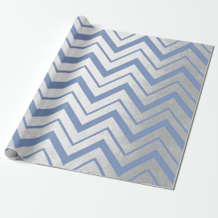 Papier Cadeau Chevron Blue Grey Navy Tiffany Ocean Herringbone