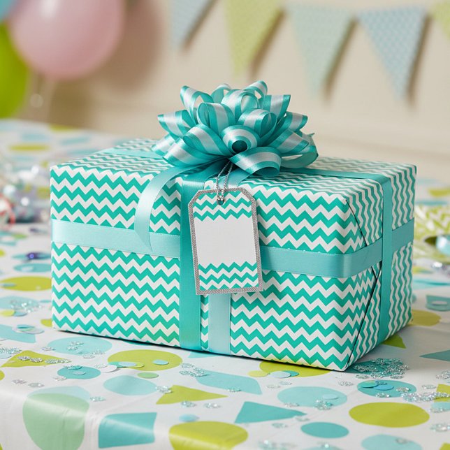 Papier Cadeau Chevron de couleur personnalisée  (Créateur téléchargé)