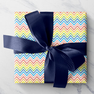 Papier Cadeau Chevron de couleur vive