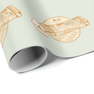 Papier Cadeau Chewing-gum parfumé à la sardine drôle poisson