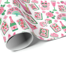 Chic Capriceux Rose & Vert Soirée Mahjong