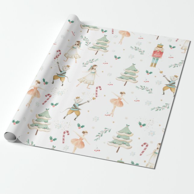 Papier Cadeau Chic Le Casse-Noisettes Ballet De Noël Découpage (Déroulé)