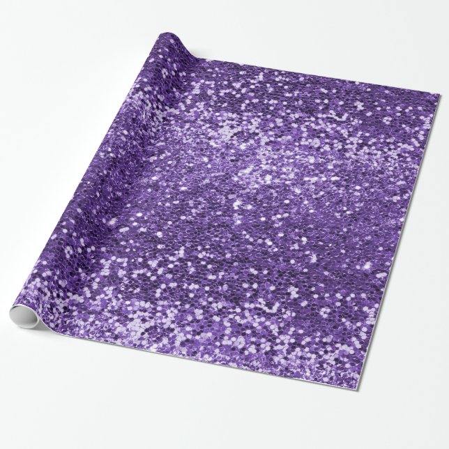 Papier Cadeau Chic Parties scintillant violet Sparkle Luxe (Déroulé)
