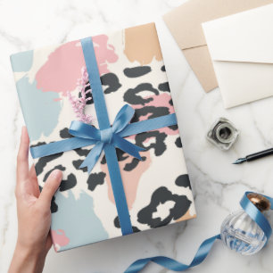 Papier Cadeau Chic Pastel Leopard Spots