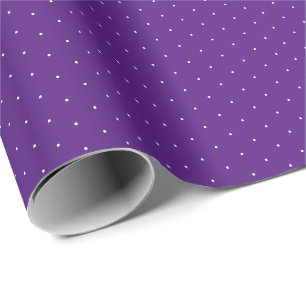 Papier Cadeau Chic violet violet blanc petit motif pois
